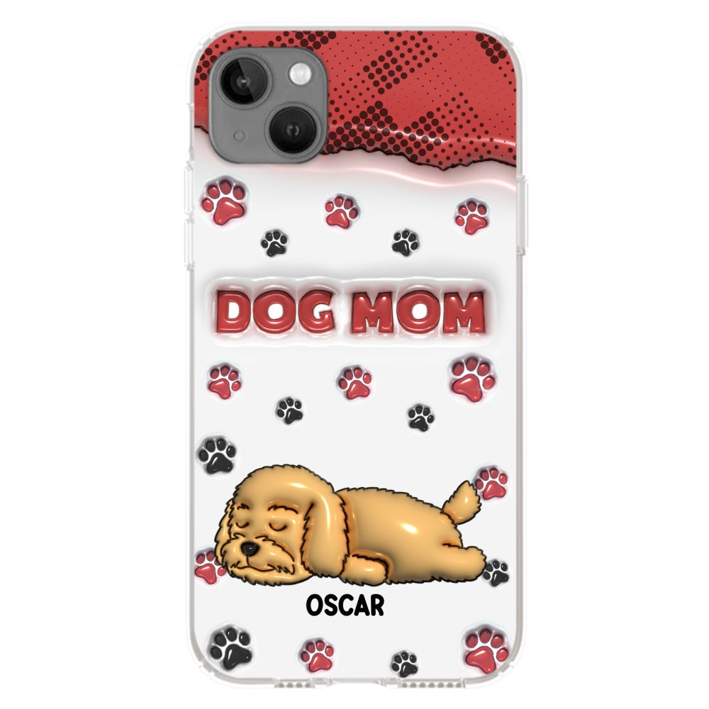 Dog Mom Version 2 - Personalized 3D Inflated Effect Phone Case