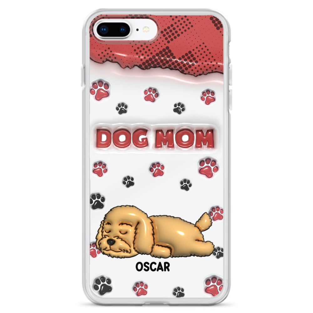 Dog Mom Version 2 - Personalized 3D Inflated Effect Phone Case