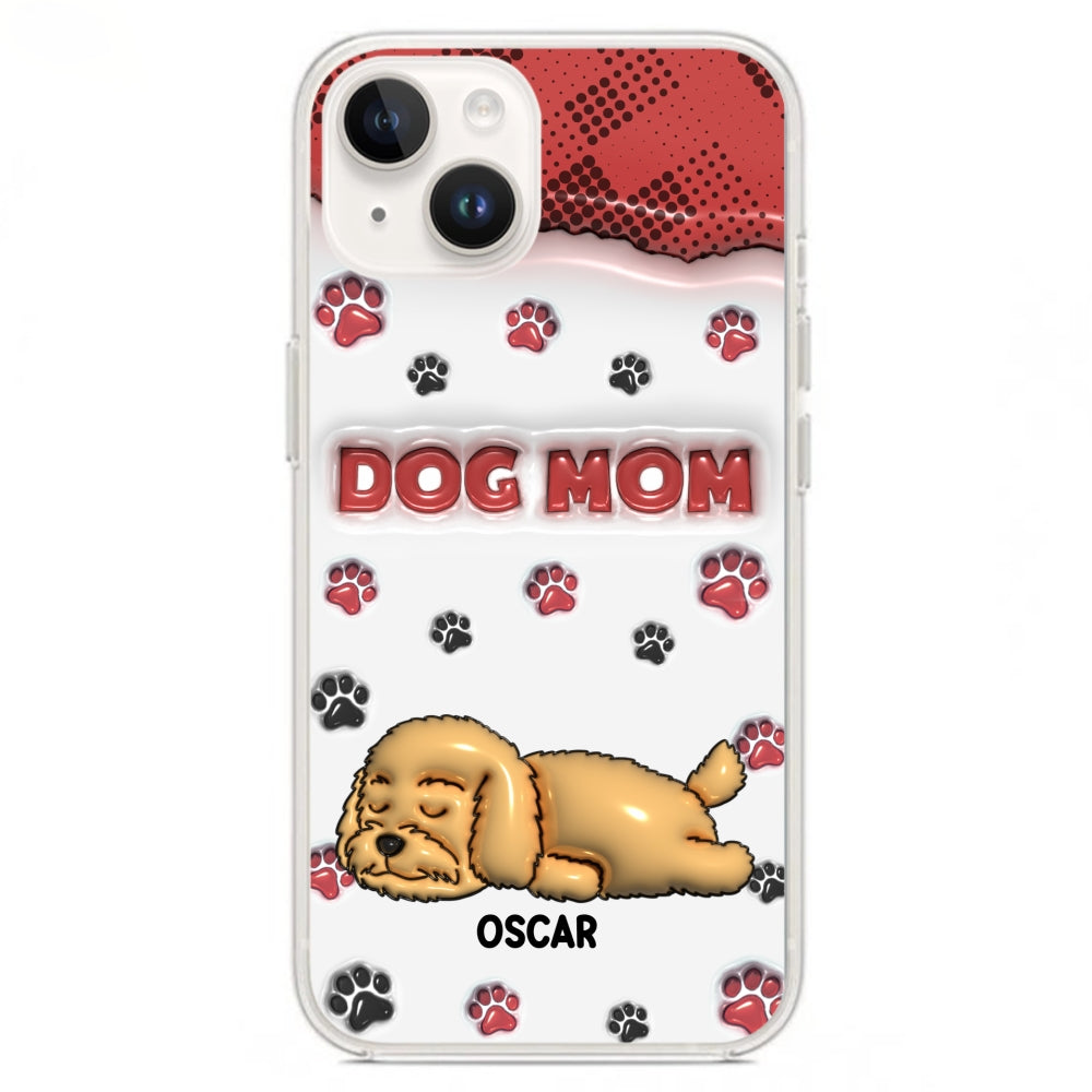 Dog Mom Version 2 - Personalized 3D Inflated Effect Phone Case