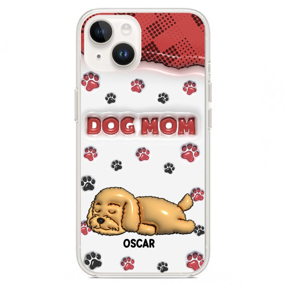 Dog Mom Version 2 - Personalized 3D Inflated Effect Phone Case