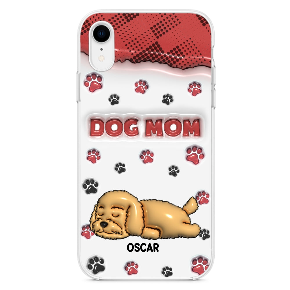 Dog Mom Version 2 - Personalized 3D Inflated Effect Phone Case