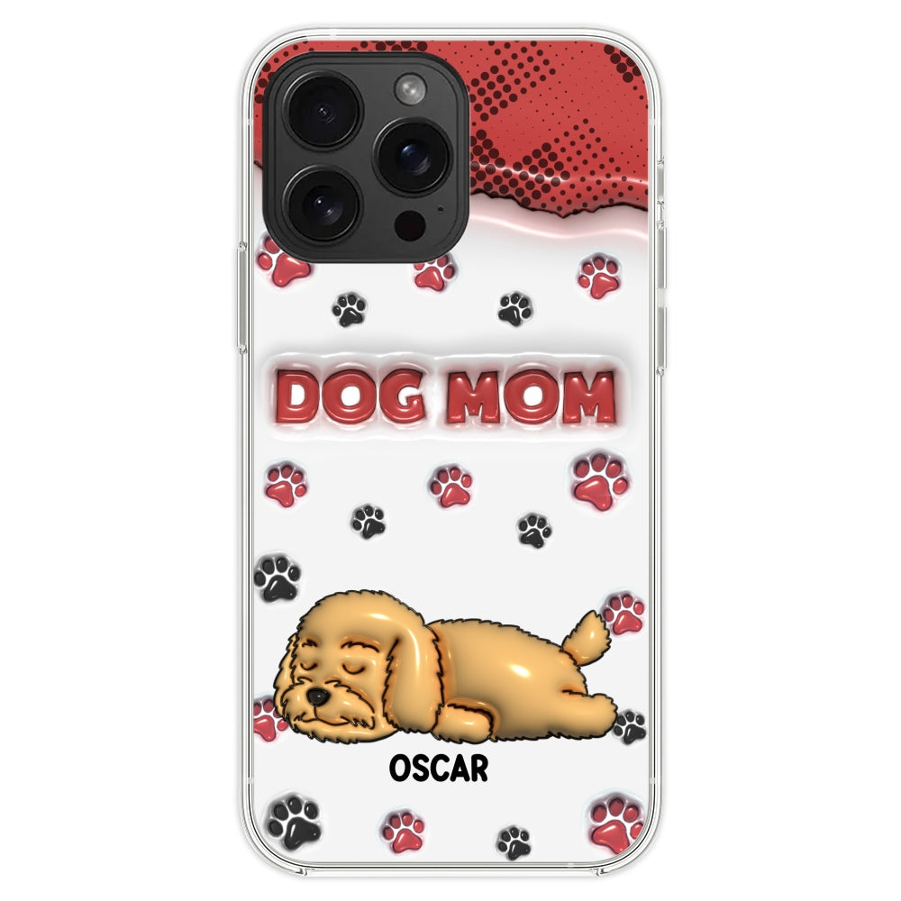 Dog Mom Version 2 - Personalized 3D Inflated Effect Phone Case