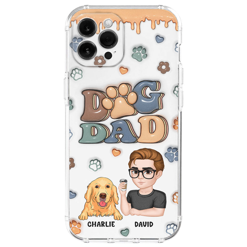 Handsome Dog Dad - Personalized 3D Inflated Effect Phone Case