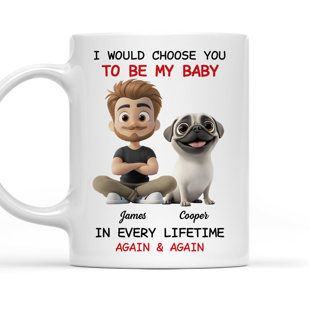 Custom Christmas Birthday Gifts For Dog Dad, Dog Lovers • Over And Over Again - Personalized Coffee Mug