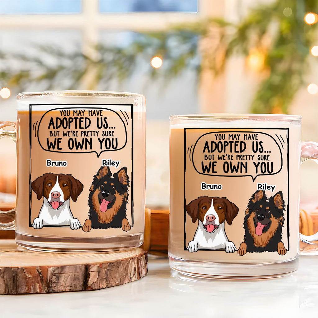 Custom Christmas Birthday Gifts For Dog Lovers • Pretty Sure - Personalized Glass Mug