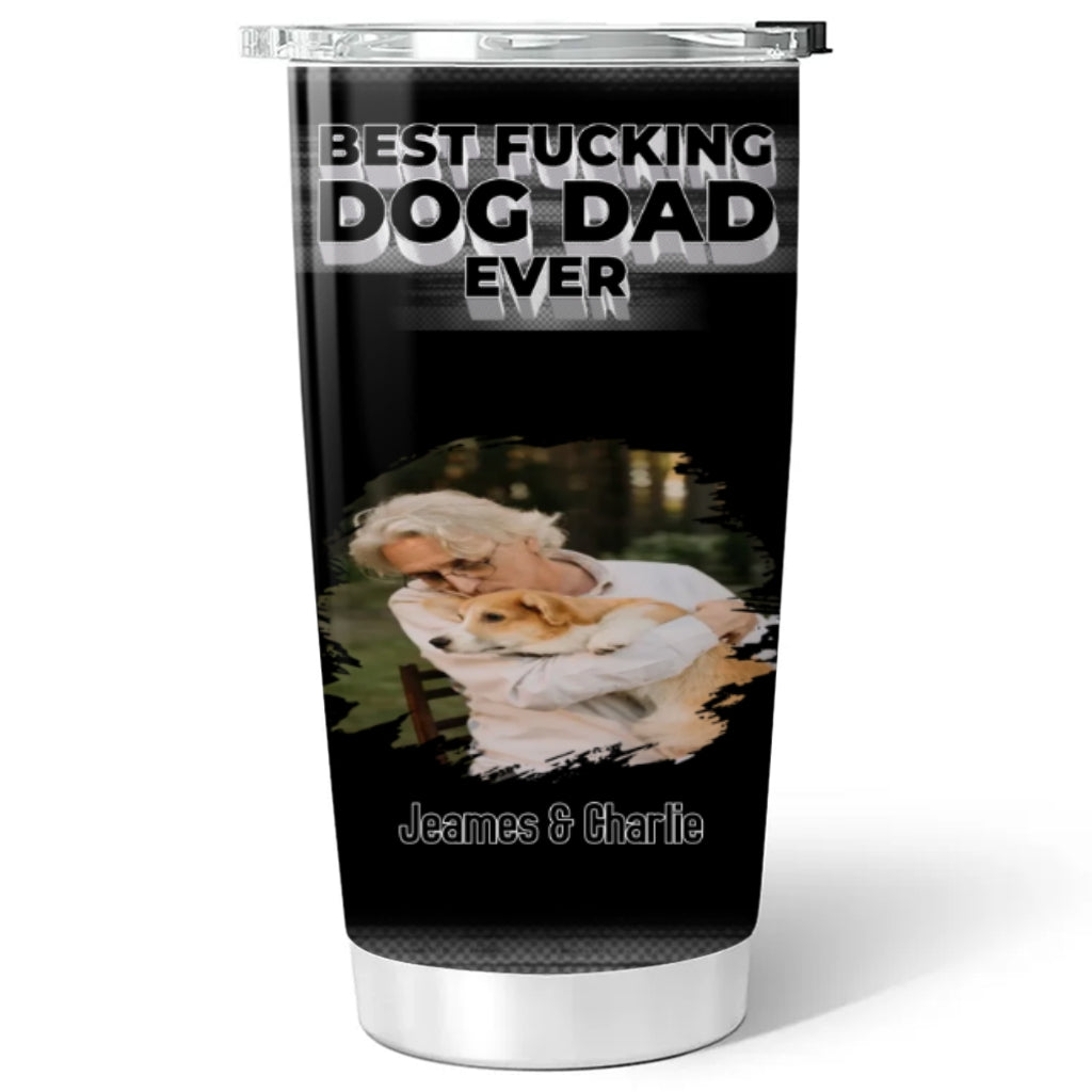 Custom Photo Christmas Birthday Gifts For Dog Dad, Dog Lovers • Such A Dog Dad Photo - Personalized Tumbler