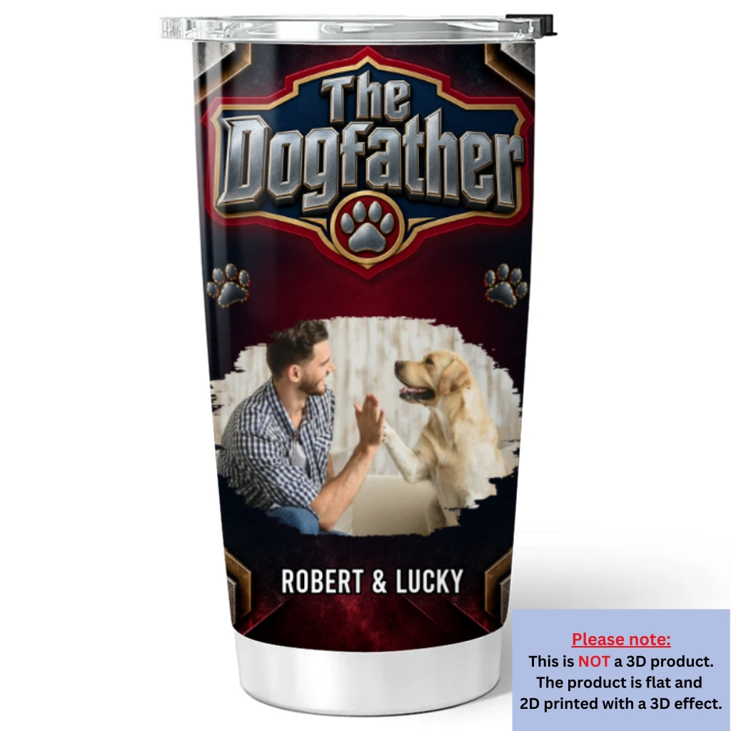 Custom Christmas Birthday Gifts For Dog Dad, Dog Lovers • The Ultimate Dog Dad Photo - Personalized 3D Effect Tumbler