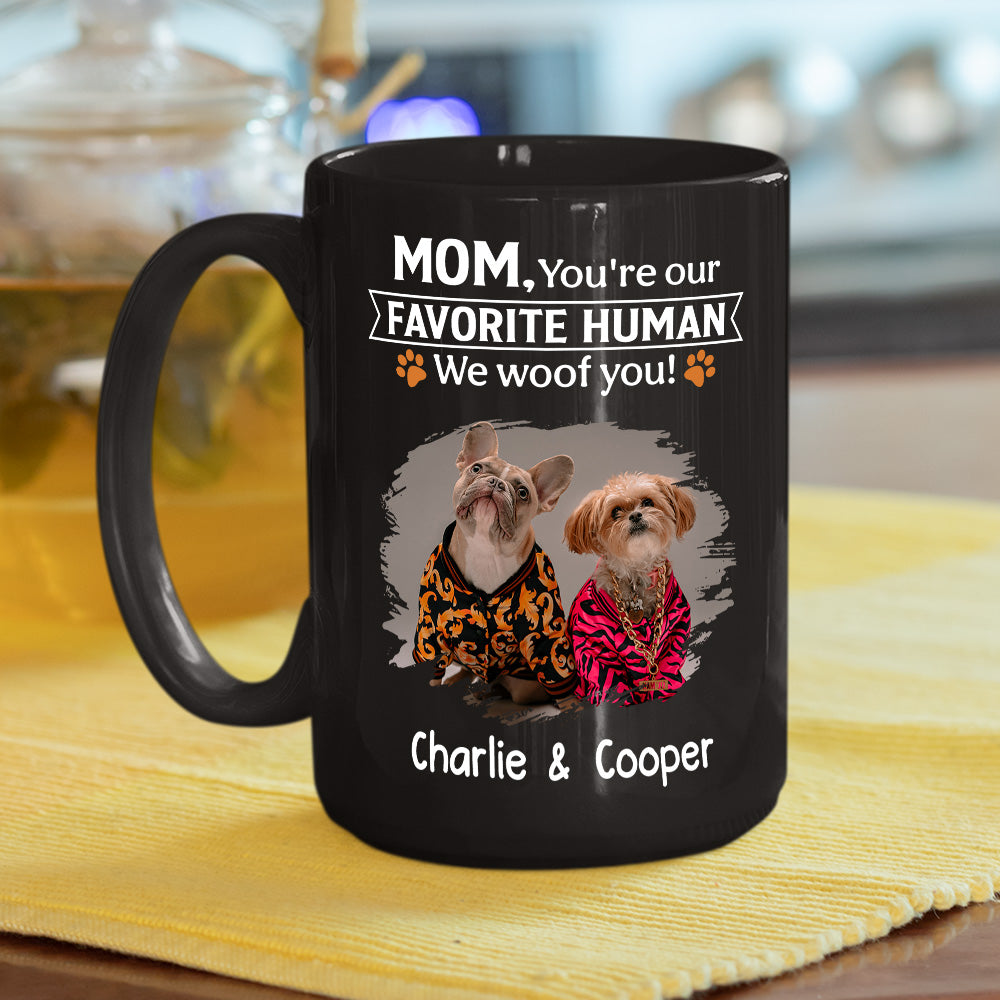 Custom Photo Christmas Birthday Gifts For Dog Lovers • Favorite Human Of Dog Butt Photo - Personalized Coffee Mug