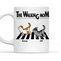 Custom Photo Mother's day Birthday Gifts For Cat Mom, Cat Lovers • The Walking Cat - Personalized Coffee Mug