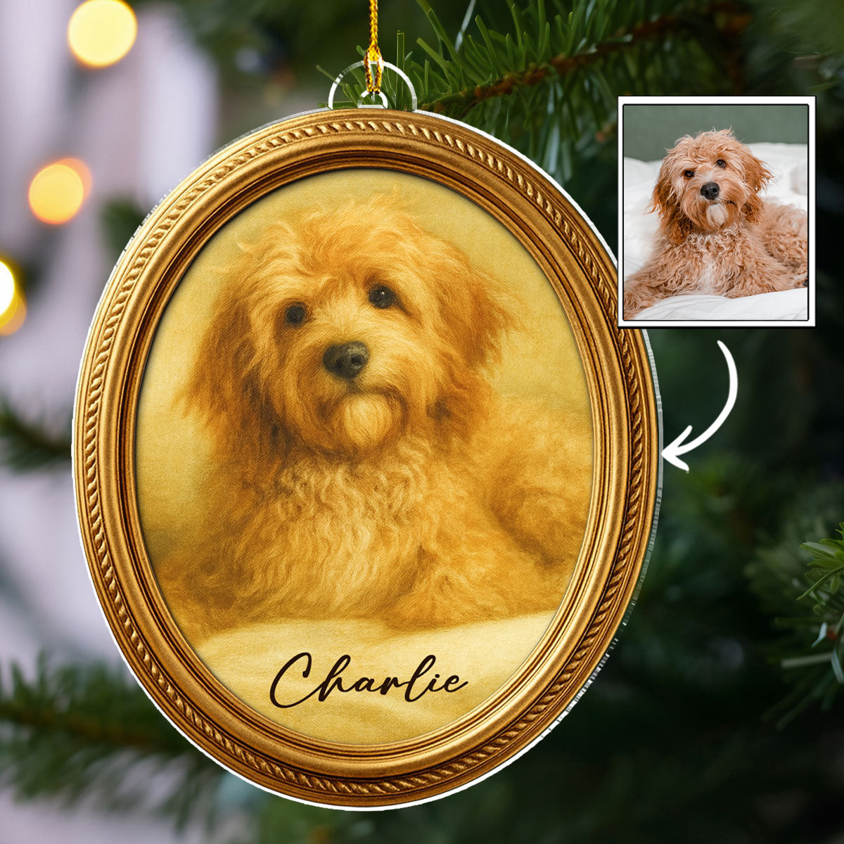 Custom Christmas Memorial Sympathy Gifts For Dogs, Cats • Paws In Heaven - Personalized Acrylic Ornament