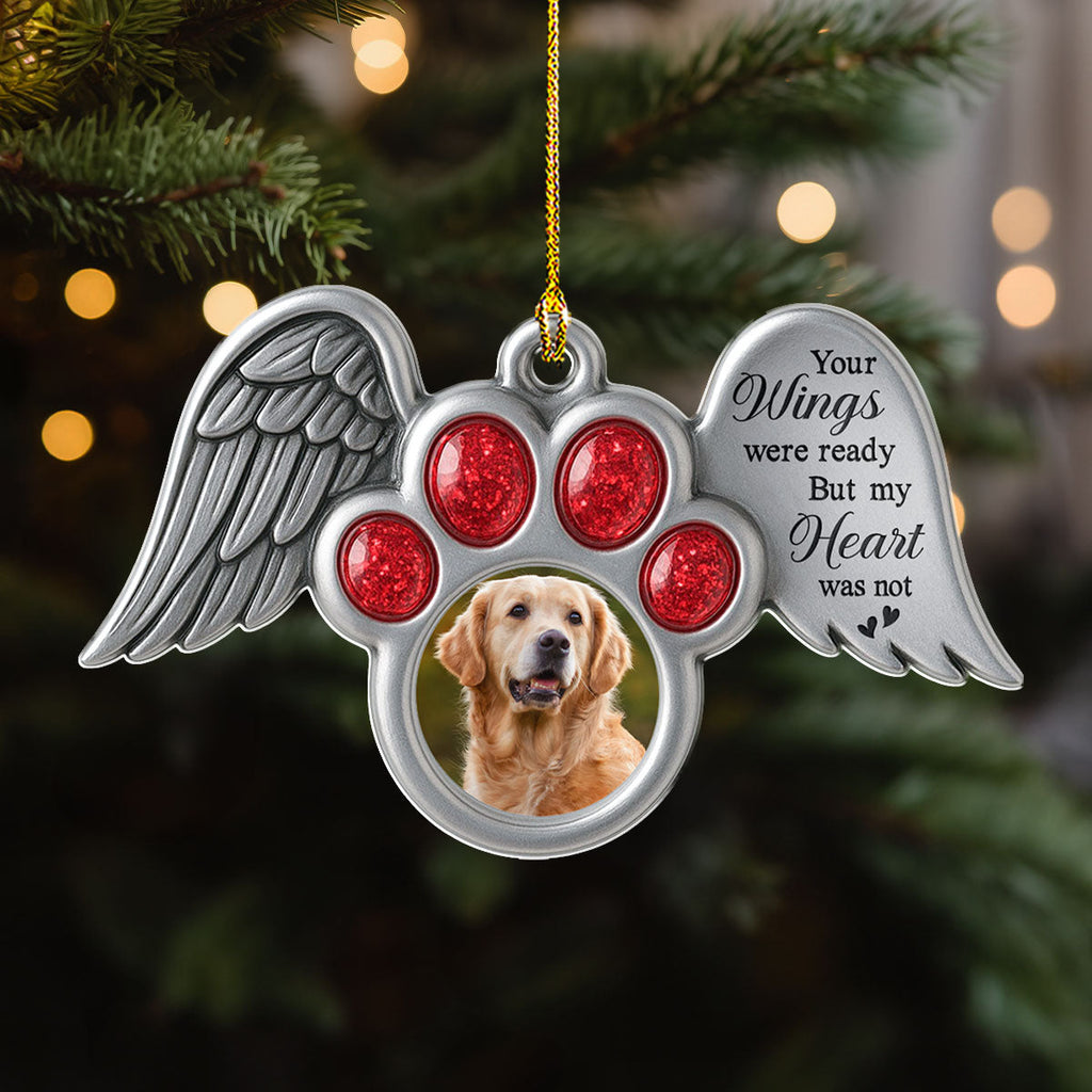 Custom Christmas Memorial Sympathy Gifts For Dogs, Cats • My Heart Were Not - Personalized Acrylic Ornament
