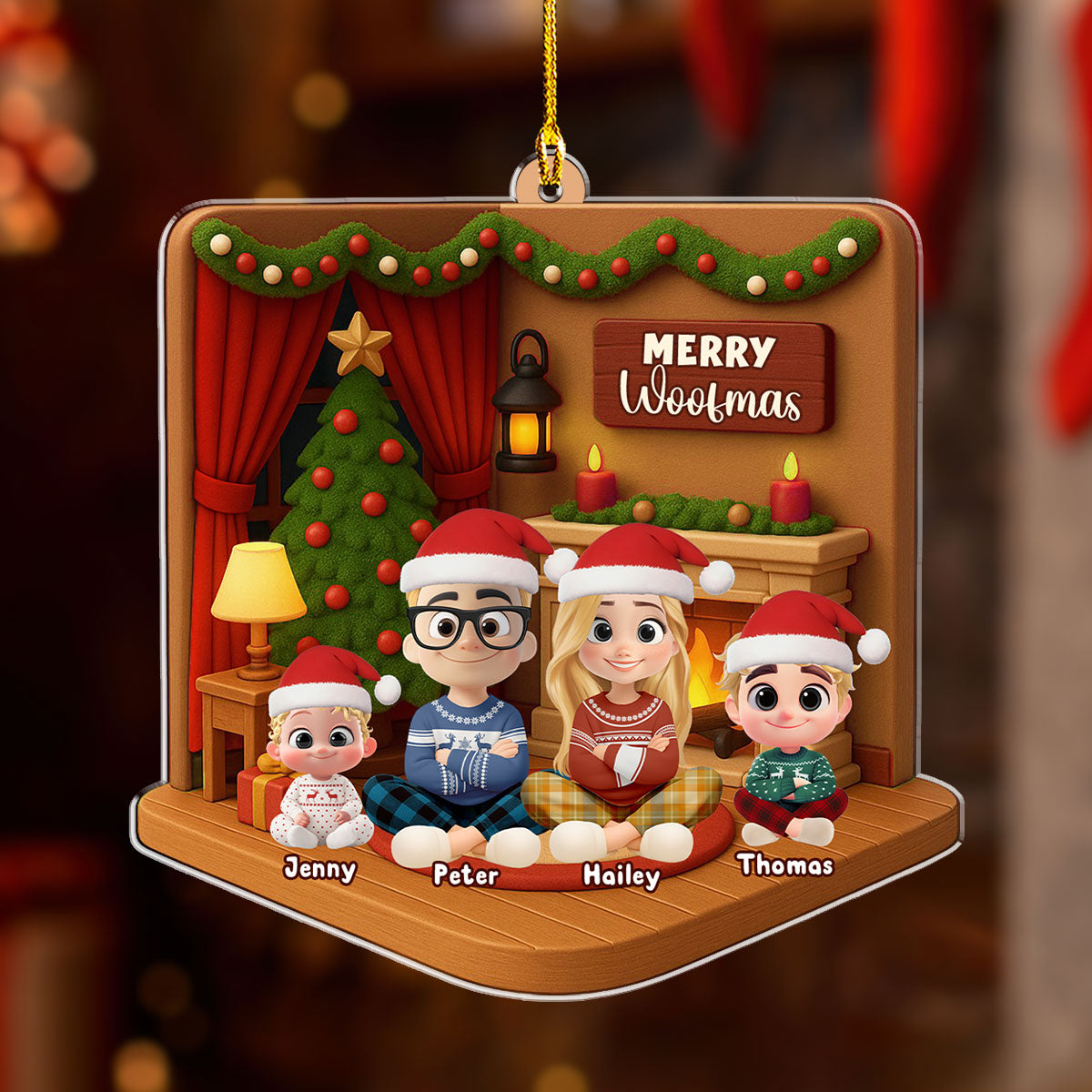 Custom Christmas Decor Home Birthday Gifts For Dog Lovers • We Got The Christmas Joy - Personalized 3D Effect Acrylic Ornament