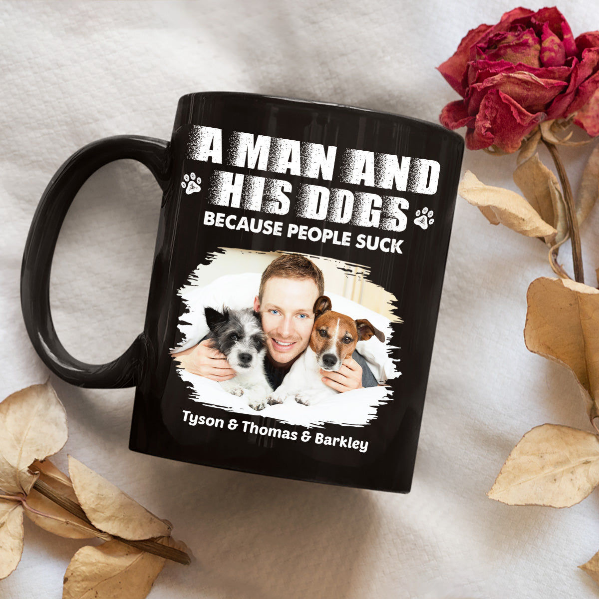 Custom Photo Christmas Birthday Gifts For Dog Dad, Dog Lovers • Not Suck Like You Photo - Personalized Coffee Mug