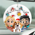 Santa Is Coming To Us - Personalized 3D Inflated Effect Car Ornament