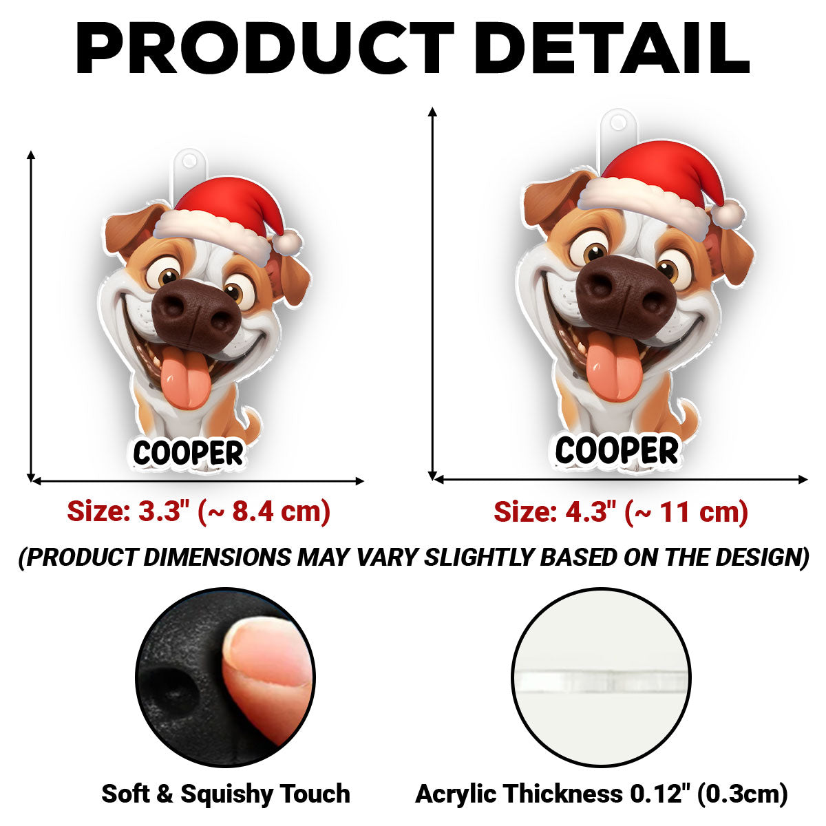 Custom Christmas Decor Home Birthday Gifts For Pet Lovers • Merry Snoutmas - Personalized Nose Squishy Ornament