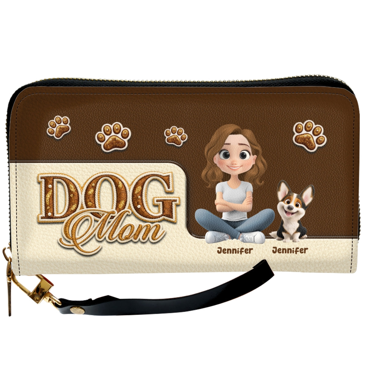 Love The Dog - Personalized Leather Wallet