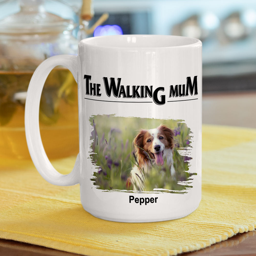 Custom Photo Mother's day Birthday Gifts For Cat Mom, Cat Lovers • The Walking Cat - Personalized Coffee Mug