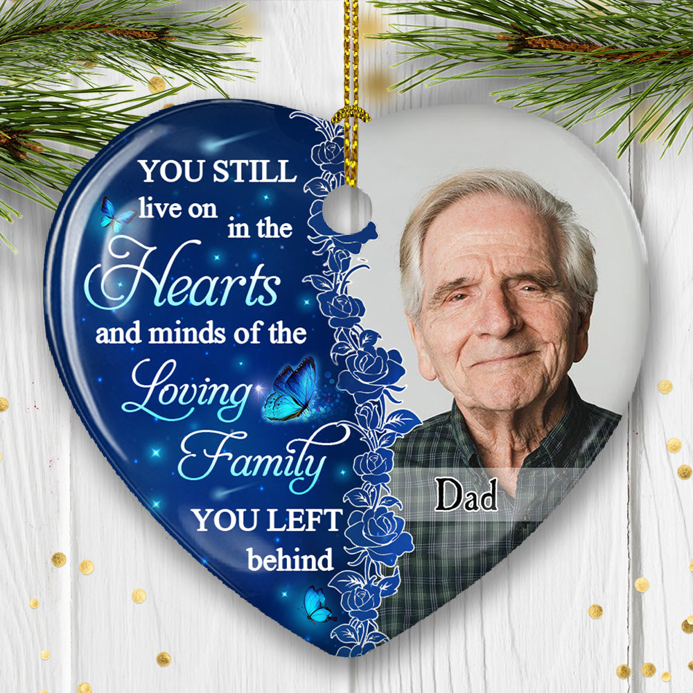 Hearts And Minds - Personalized Heart Ceramic Christmas Ornament