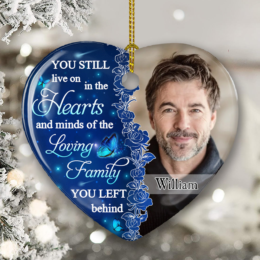 Hearts And Minds - Personalized Heart Ceramic Christmas Ornament