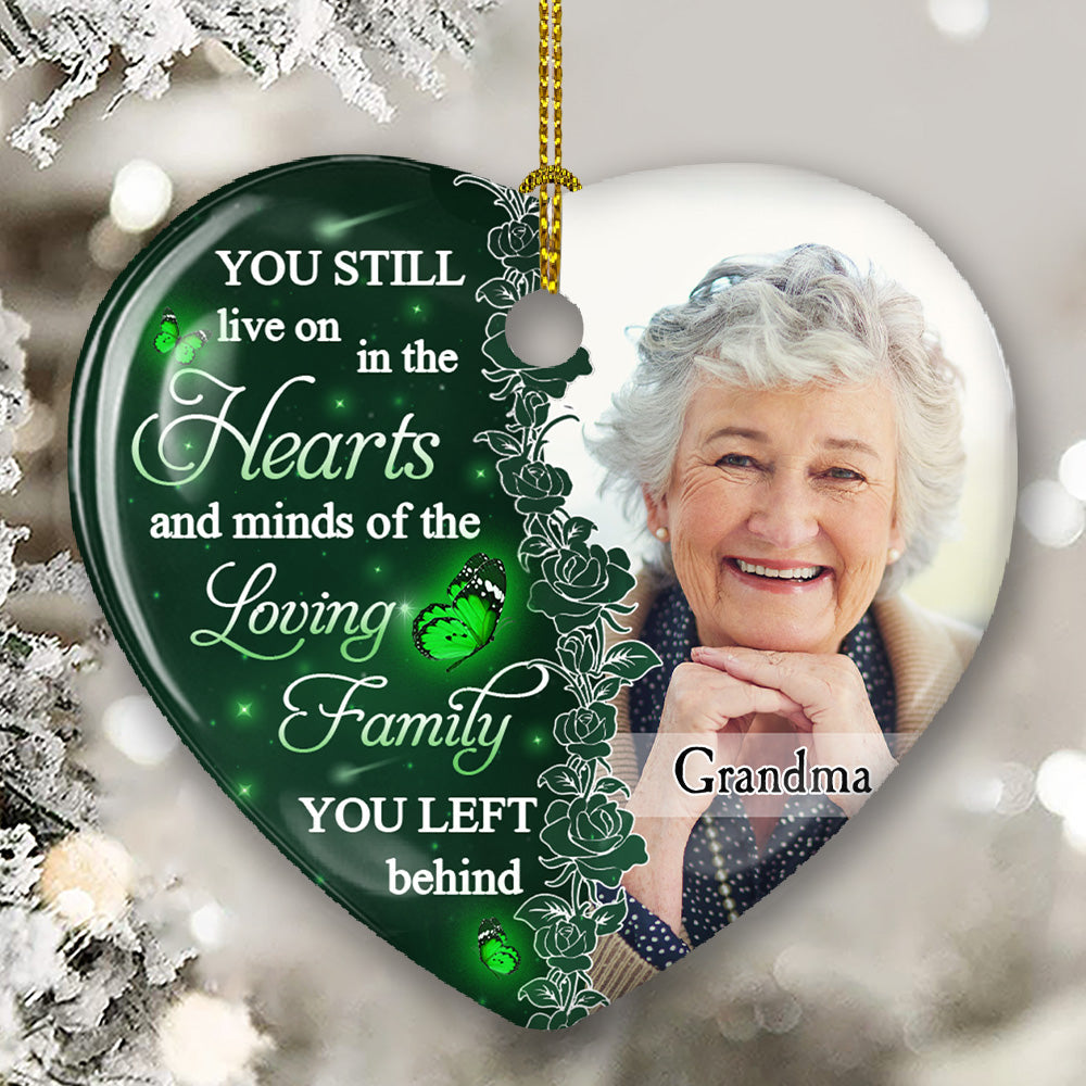 Hearts And Minds - Personalized Heart Ceramic Christmas Ornament