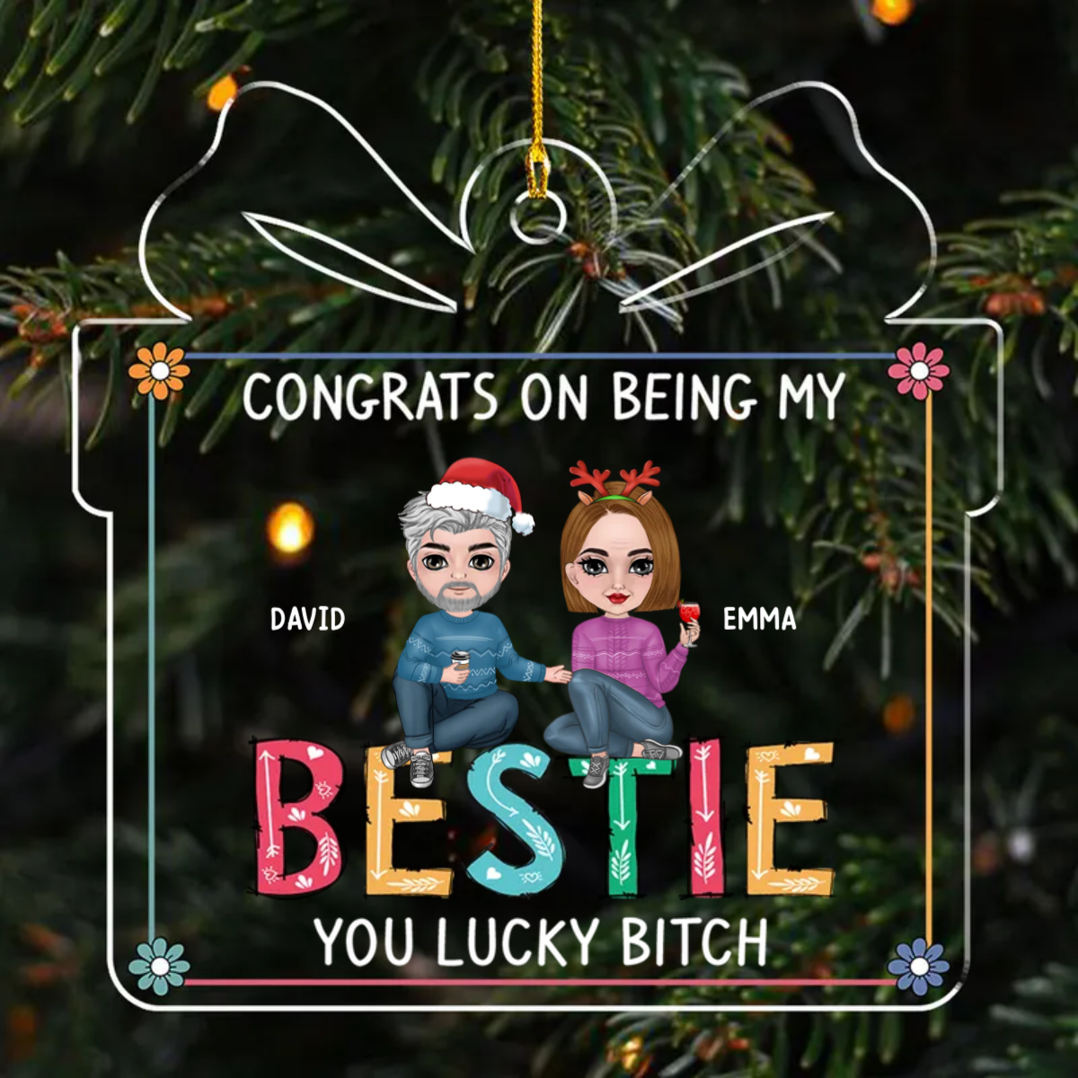 Congrats On 2 - Personalized Acrylic Ornament