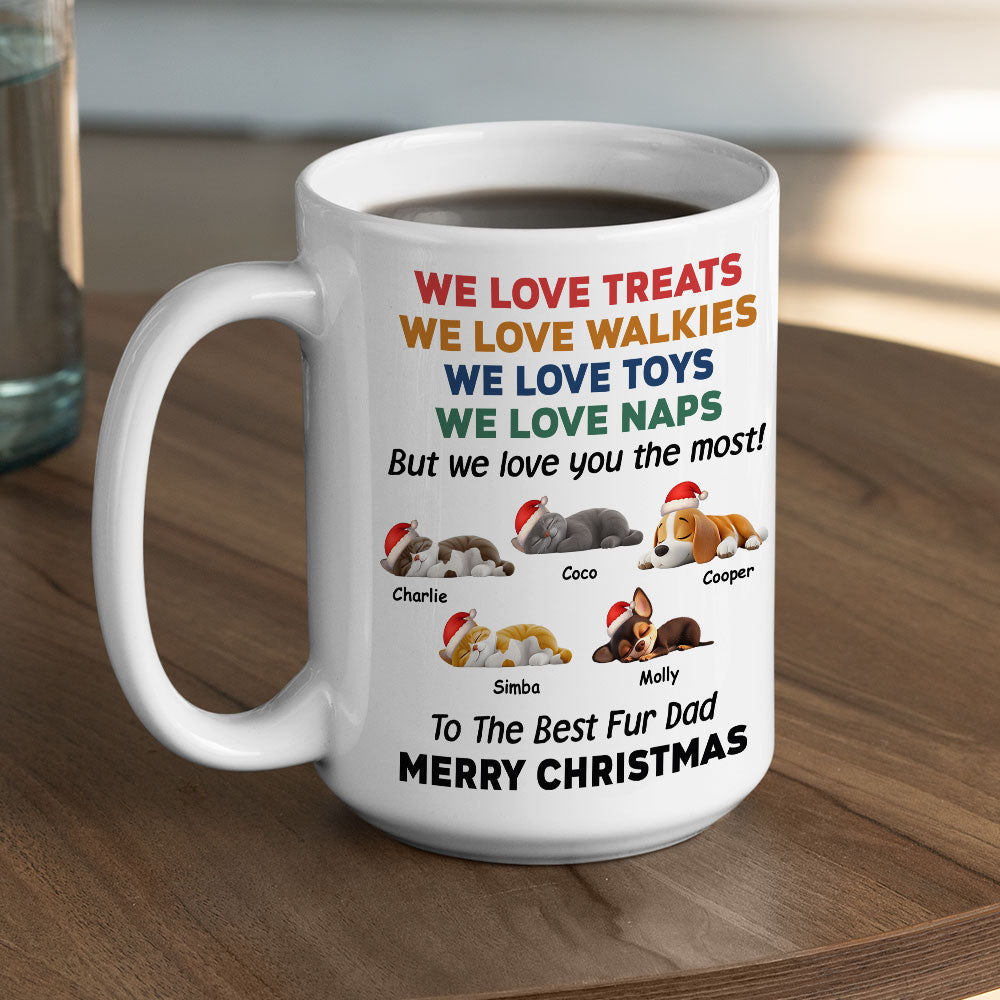 Custom Christmas Birthday Gifts For Dog Lovers • We Love You Snow Ver - Personalized Coffee Mug