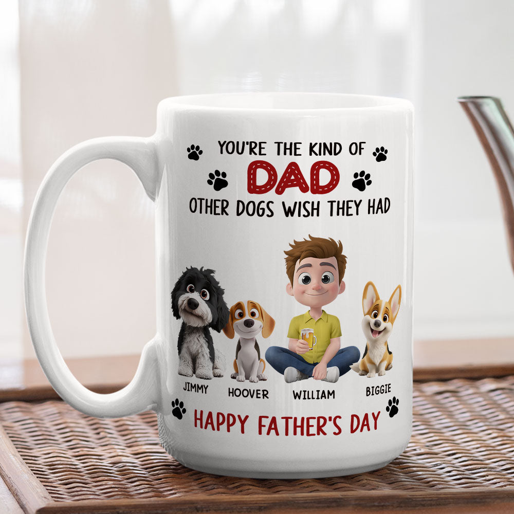 Custom Christmas Birthday Gifts For Dog Dad, Dog Lovers • Kind Of Dad - Personalized Coffee Mug