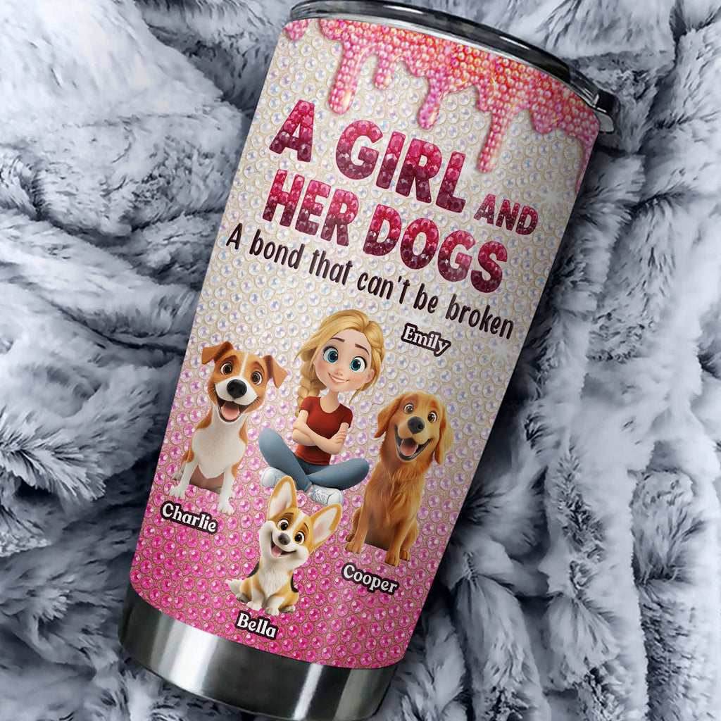 Custom Christmas Birthday Gifts For Dog Mom, Dog Lovers • Pawfect Companions - Personalized 3D Effect Tumbler
