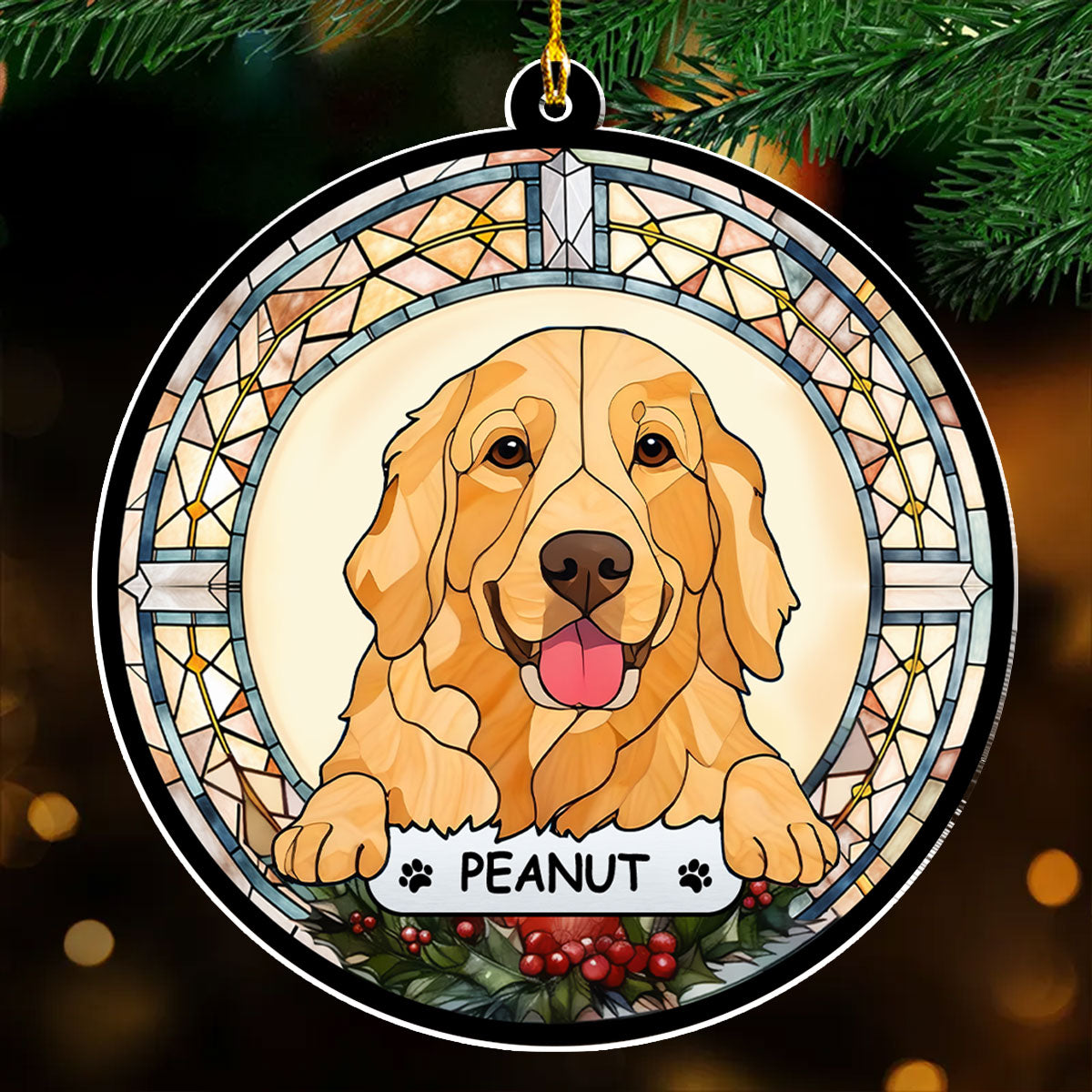 Cheerful Christmas - Personalized Acrylic Ornament