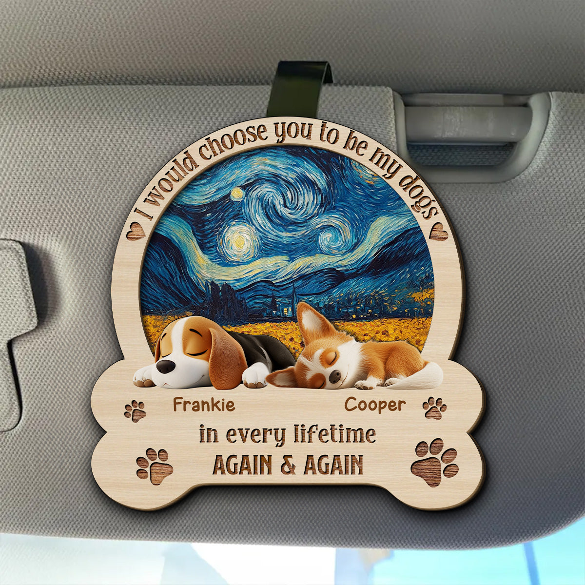 Always Choose You My Dog - Personalized Car Visor Clip