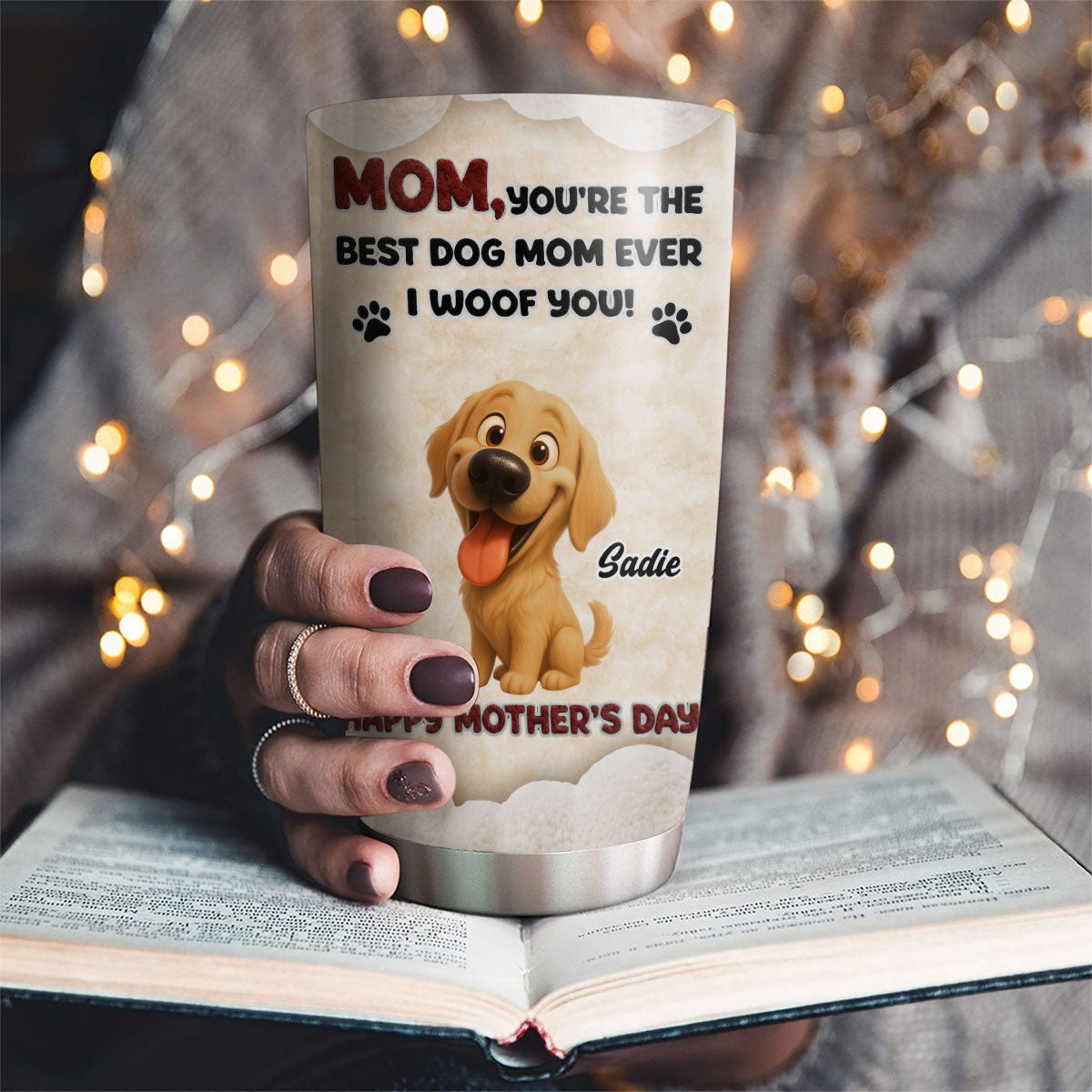 Custom Mother's day Birthday Gifts For Dog Mom, Dog Lovers • Favorite Mom Of Dog - Personalized 3D Effect Tumbler