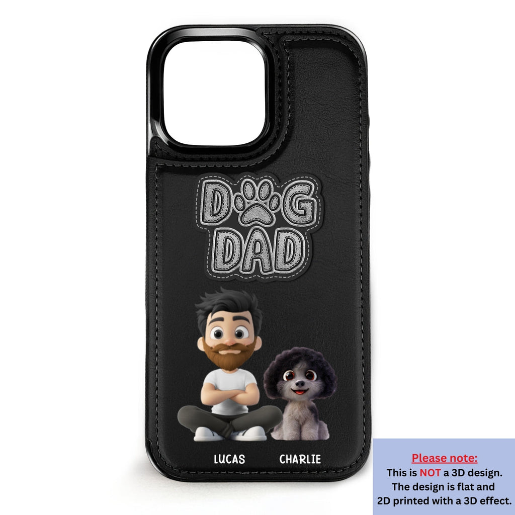 The Dog Dad - Personalized Leather Phone Case