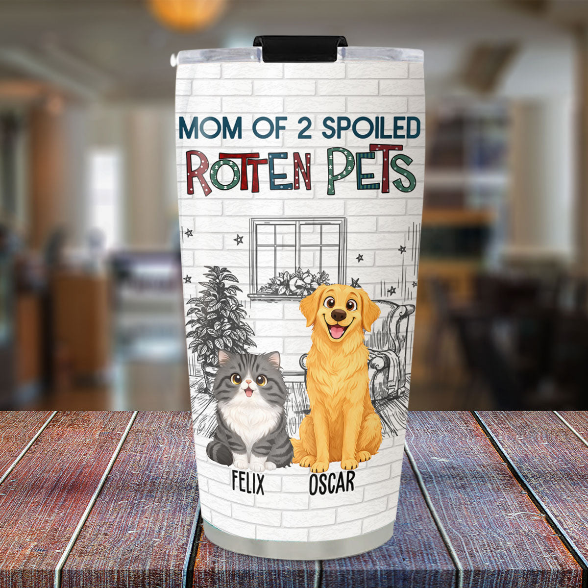 Custom Mother's day Birthday Gifts For Pet Mom, Pet Lovers • Funny Mom Dad Storybook Pet - Personalized Tumbler