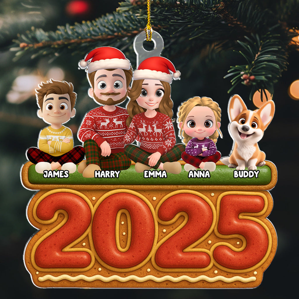 Custom Christmas Decor Home Birthday Gifts For Dog Lovers • Our Family Cookies - Personalized Acrylic Ornament