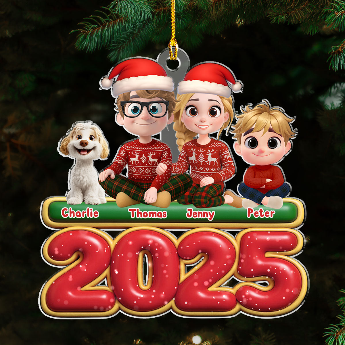 Custom Christmas Decor Home Birthday Gifts For Dog Lovers • We And Our Kids - Personalized Acrylic Ornament
