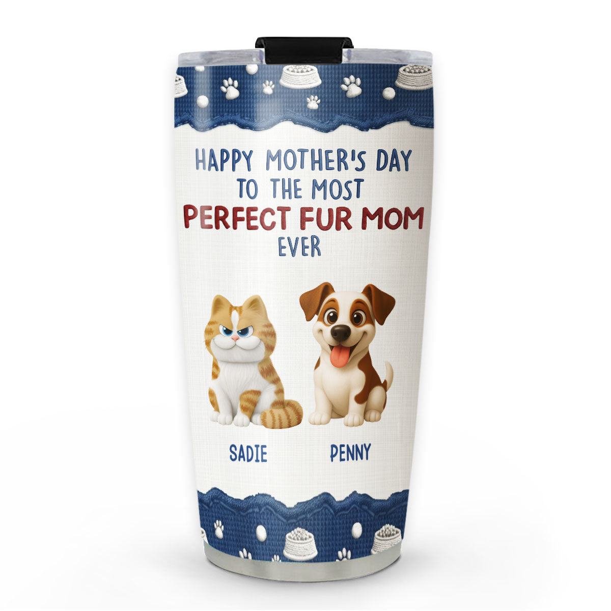 Custom Christmas Birthday Gifts For Pet Mom, Pet Lovers • Amazing Fur Mom Version 2 - Personalized Tumbler