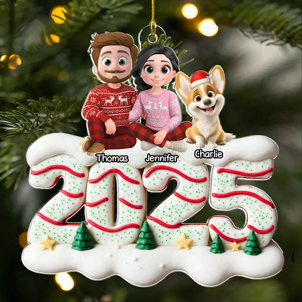 Custom Christmas Decor Home Birthday Gifts For Dog Lovers • Our Christmas Cake - Personalized Acrylic Ornament