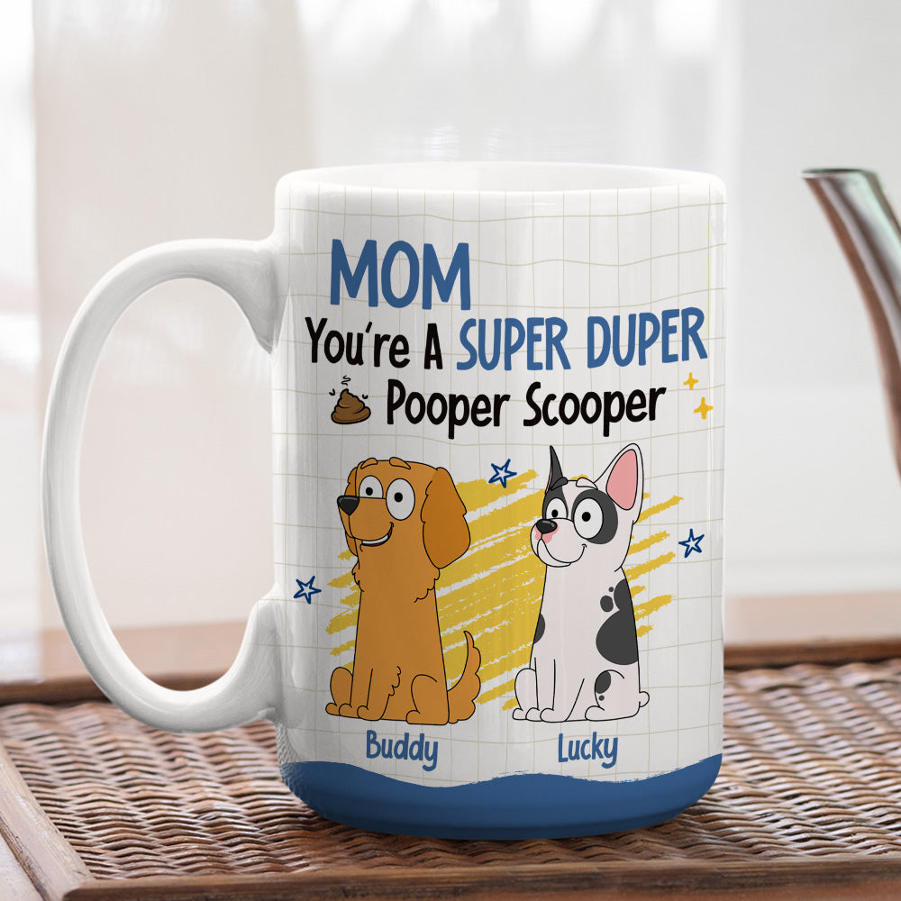 Custom Christmas Birthday Gifts For Dog Lovers • Pooper Scooper - Personalized Coffee Mug