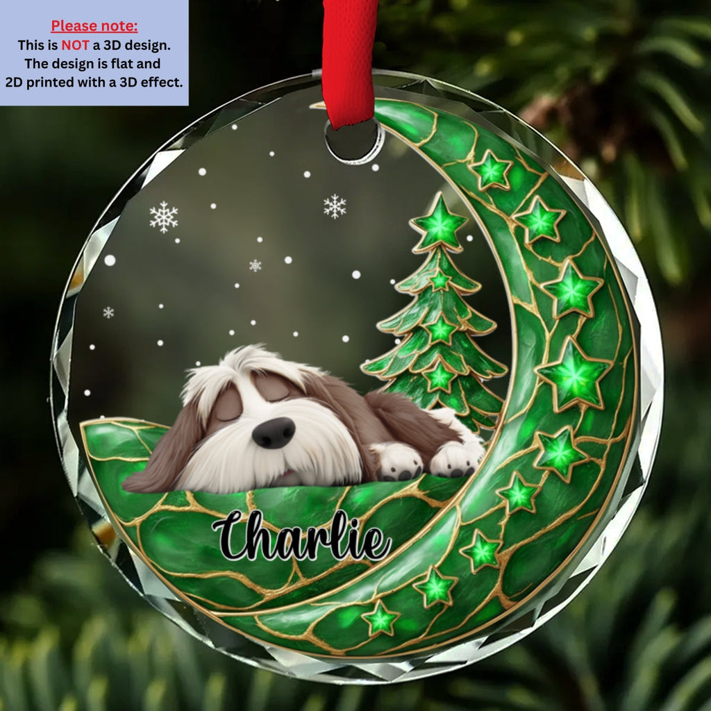 Custom Christmas Decor Home Birthday Gifts For Pet Lovers • Beside Pearl Of You With Pet - Personalized 3D Effect Glass Ornament