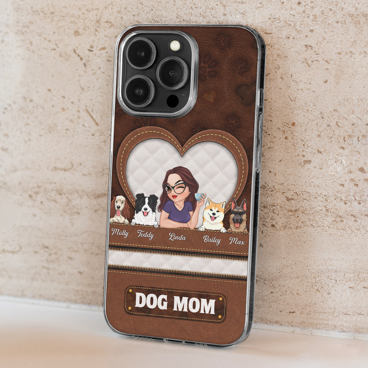 In My Dog Mom Era - Personalized 3D Inflated Effect Phone Case