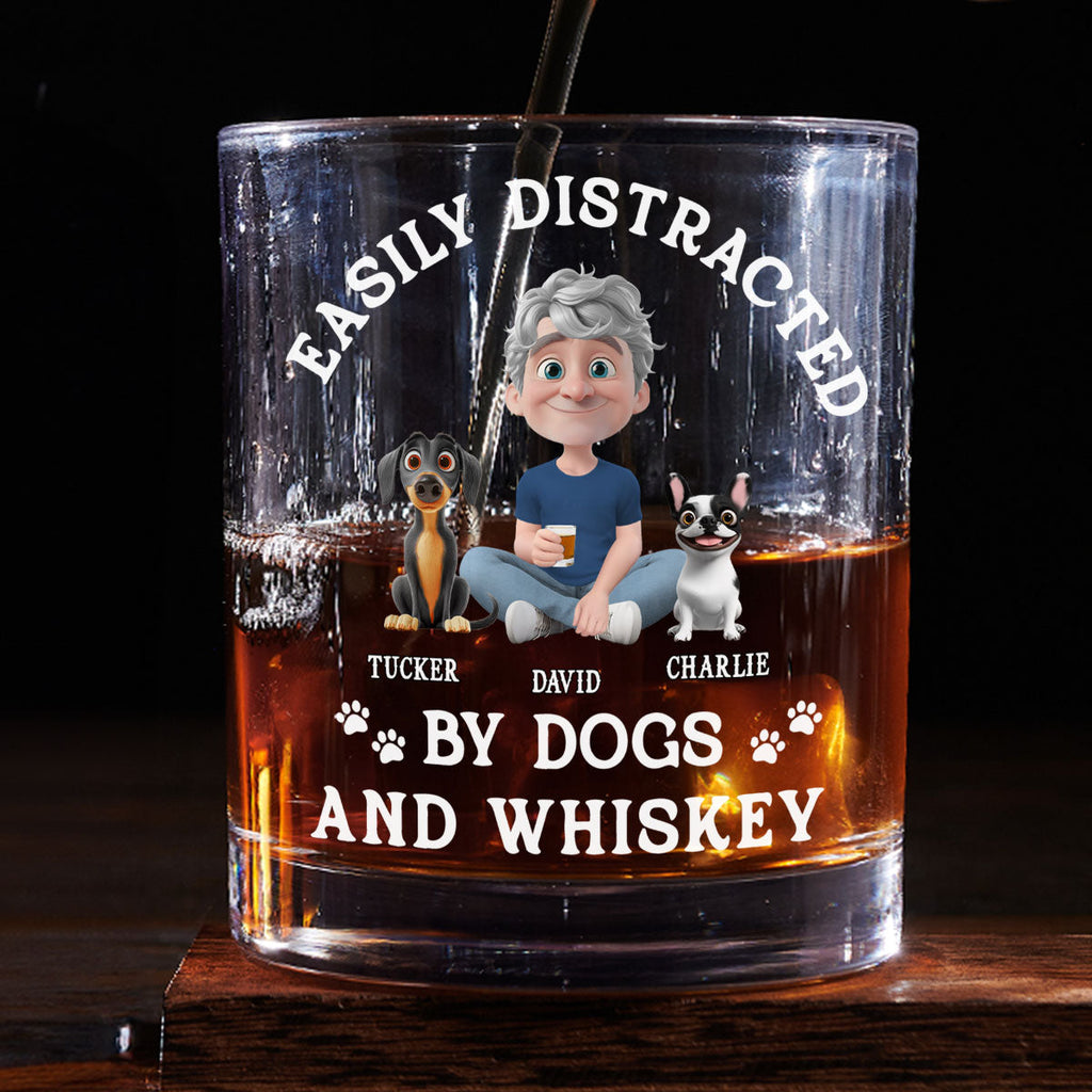 Very Distracted By - Personalized Whiskey Glass