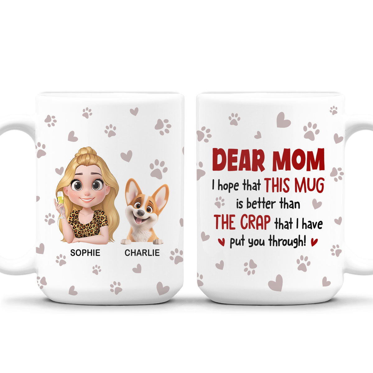 Custom Mother's day Birthday Gifts For Dog Mom, Dog Lovers • Put You Through - Personalized Coffee Mug