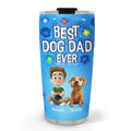 Custom Christmas Birthday Gifts For Dog Dad, Dog Lovers • Dog Dad Power - Personalized 3D Inflated Effect Tumbler