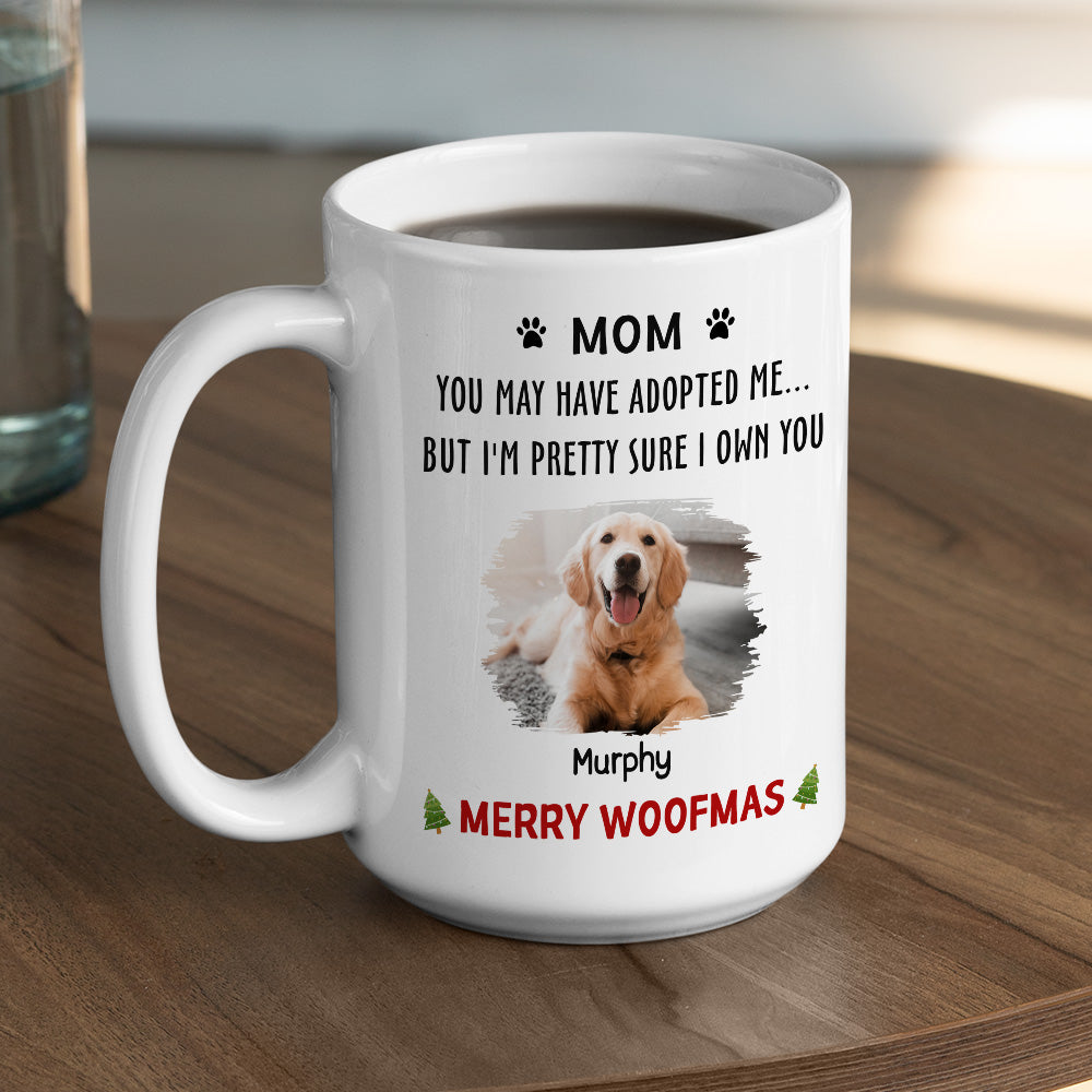 Custom Photo Christmas Birthday Gifts For Dog Lovers • Adopted Cartoon Photo - Personalized Coffee Mug