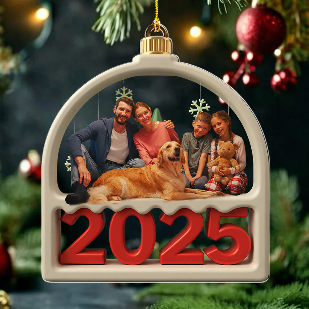 Custom Christmas Decor Home Birthday Gifts For Pet Lovers • Family Furry Photo - Personalized Acrylic Ornament