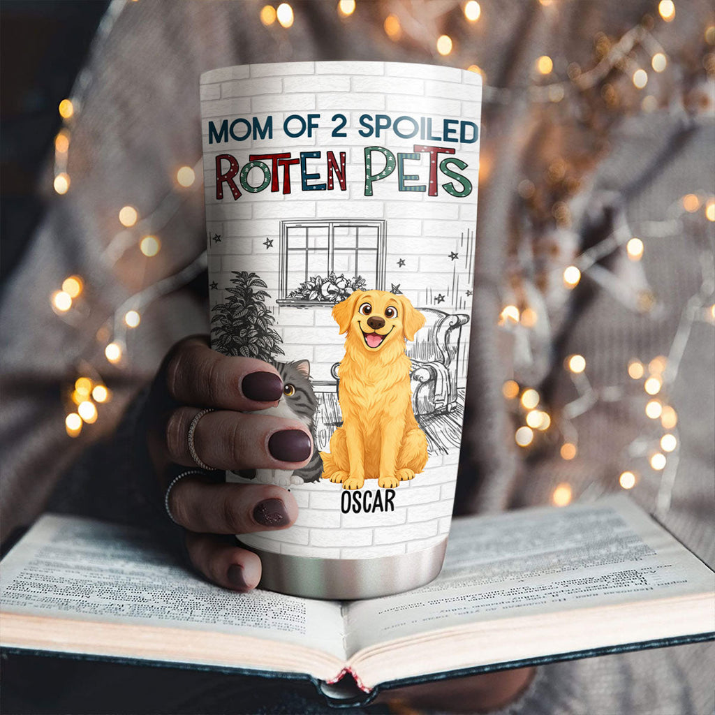 Custom Mother's day Birthday Gifts For Pet Mom, Pet Lovers • Funny Mom Dad Storybook Pet - Personalized Tumbler