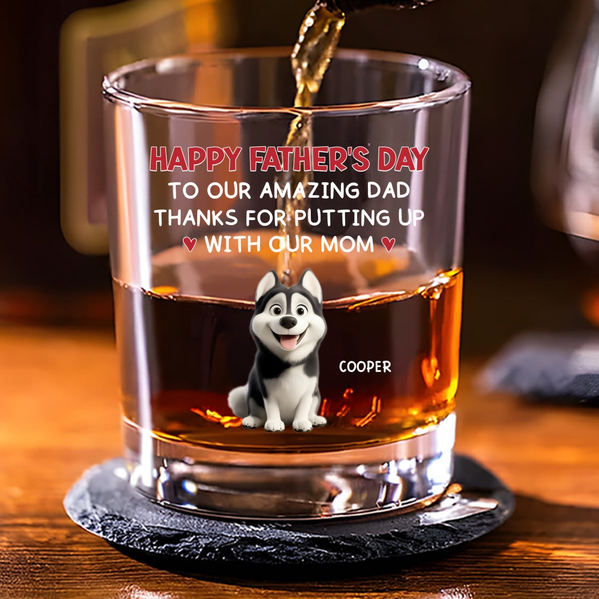 Putting Up With - Personalized Whiskey Glass
