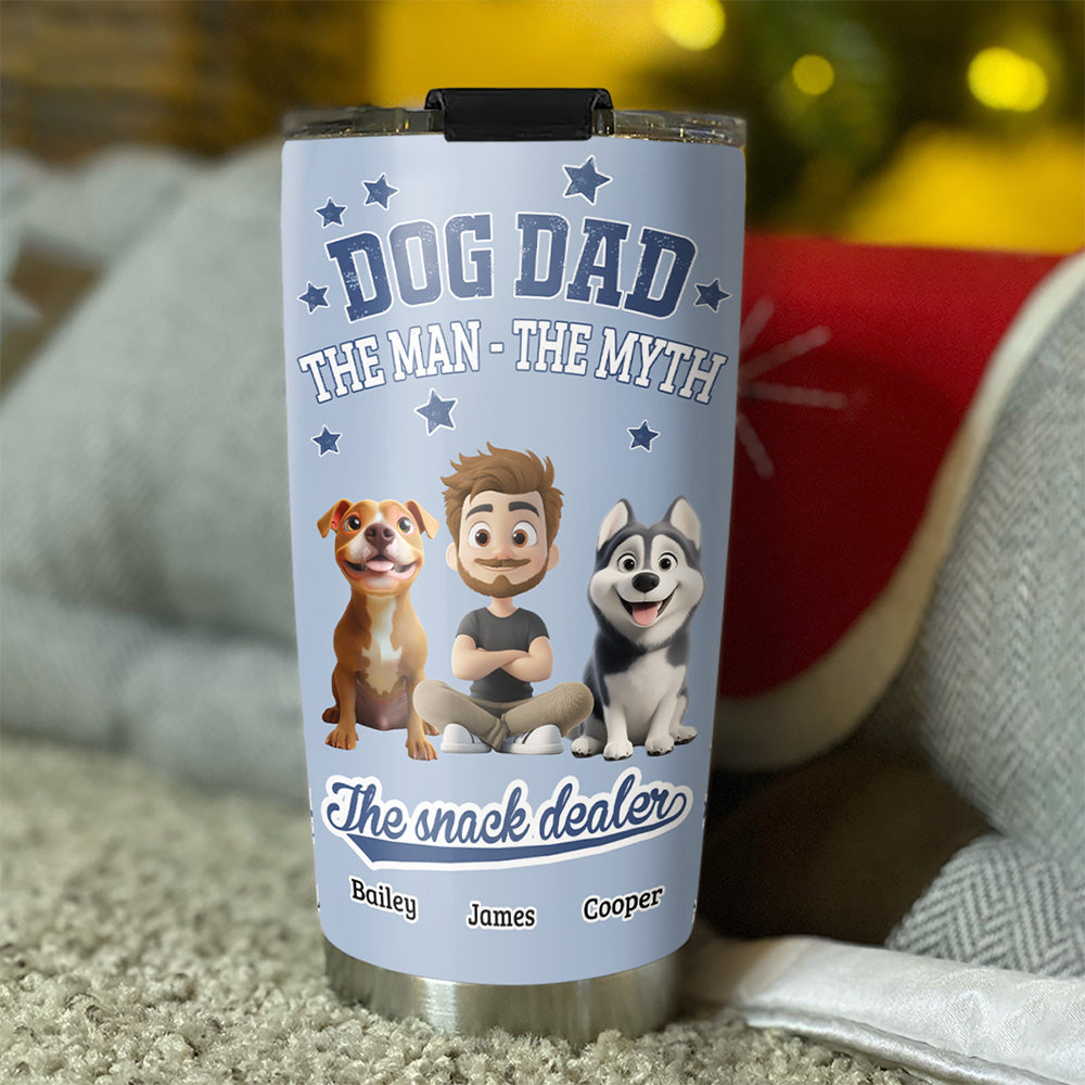 Custom Christmas Birthday Gifts For Dog Dad, Dog Lovers • In The Era Of Parenting - Personalized Tumbler