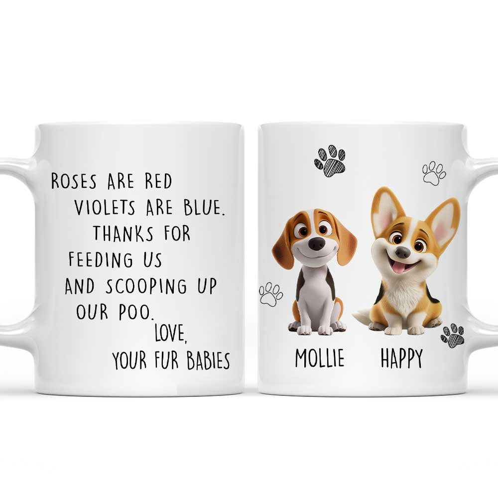 Custom Father's day Birthday Gifts For Dog Dad, Dog Lovers • Thank You For Scooping My Poo New Ver - Personalized Coffee Mug