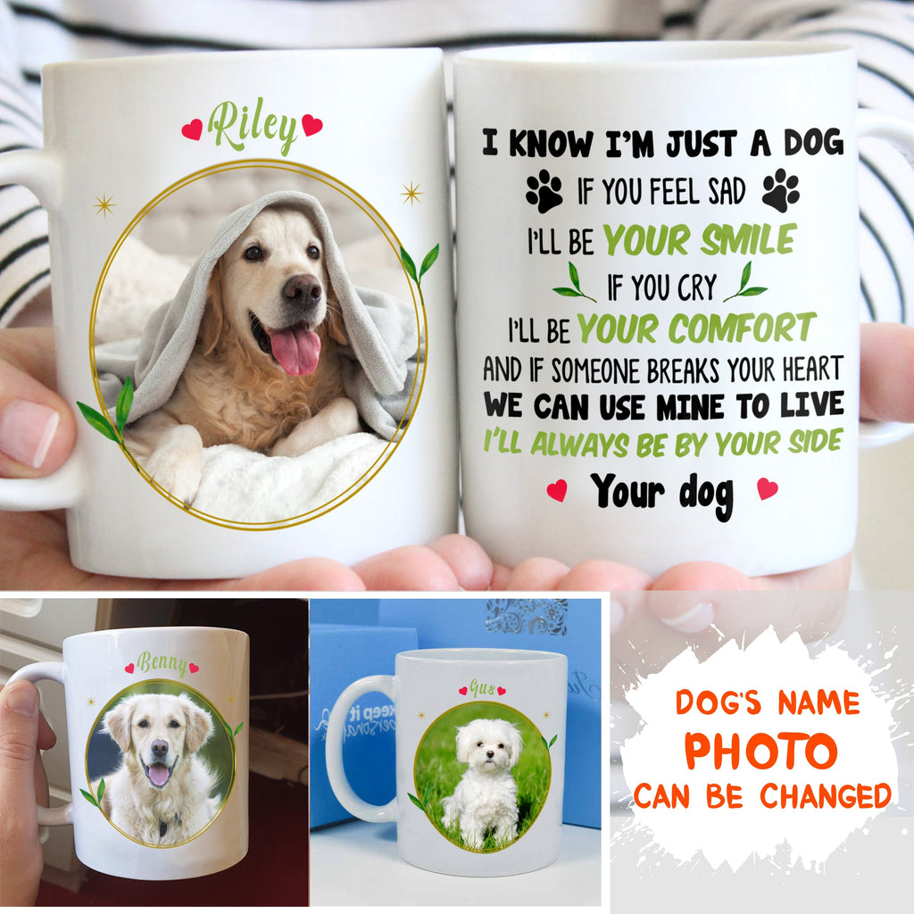 Custom Photo Christmas Birthday Gifts For Dog Lovers • I'll Always Be Your Smile - Personalized Photo Coffee Mug